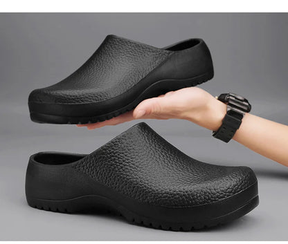 Comwarm Eva Men Clogs Slippers Chef Shoes Non-slip Kitchen Shoes Work Shoes Oil-proof Waterproof and Wear-resistant Rubber Shoes