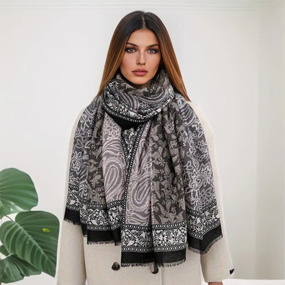 2026 Spring Paisley Pashmina Scarf Shawl Muslim Ramadan Hijabs for Women Autumn Designer Print Female Sunscreen Beach Stoles