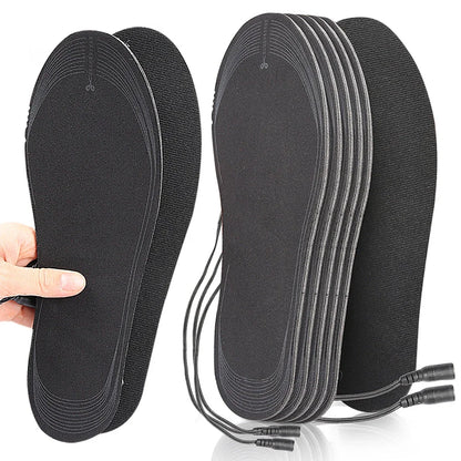 USB Heated Shoe Insoles Electric Heated Shoes Pad Cuttable Electric Heated Insoles Washable for Winter Camping Fishing