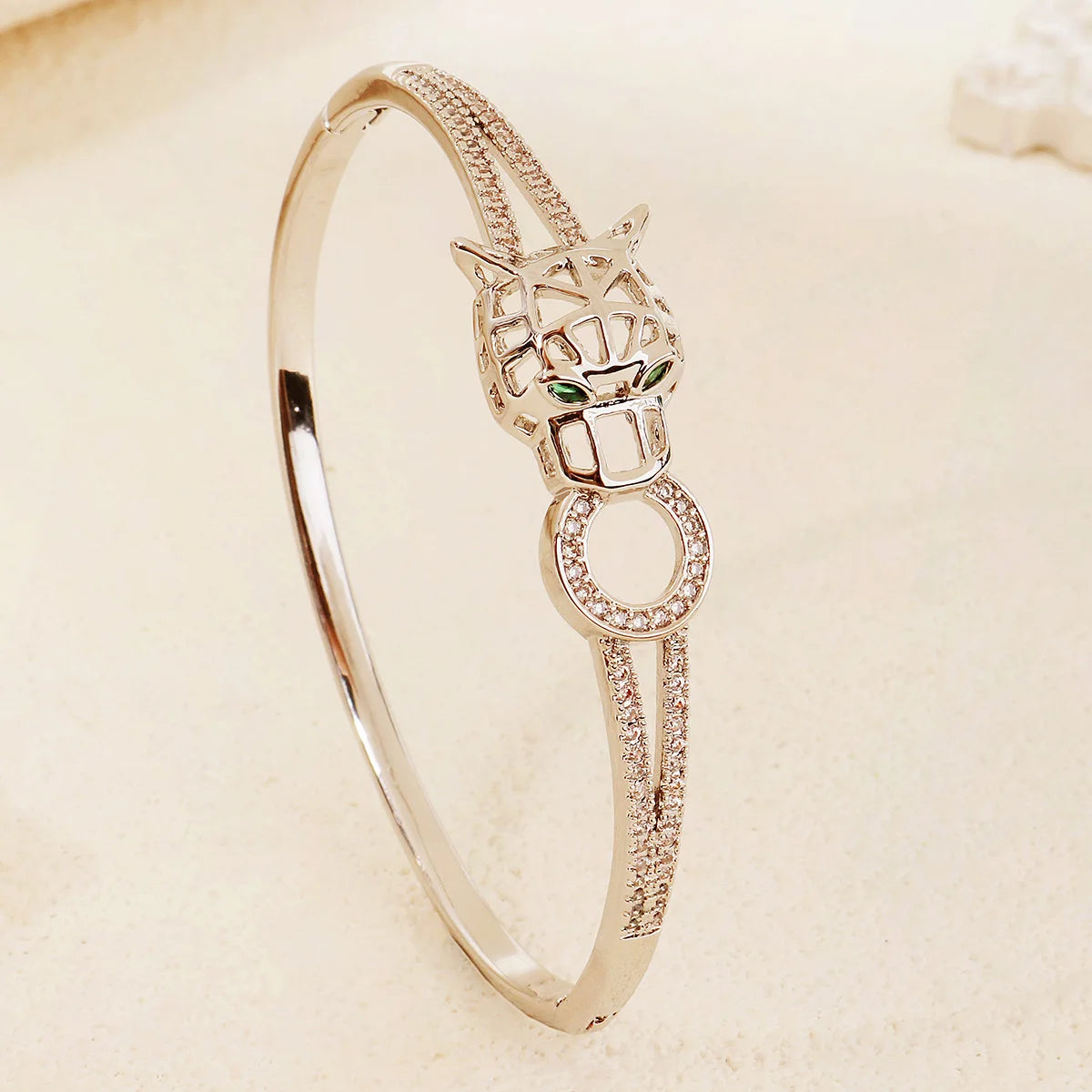 Trendy Stainless Steel Golden Snake Owl Zirconia Bracelet For Women Classic Animals Bangles Jewelry Accessories Summer As Gifts