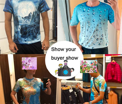 Summer Helicopter Pattern  Men's T-shirt Hip Hop 3D Print Personality   Neck Short Sleeve  Fashion Clothes
