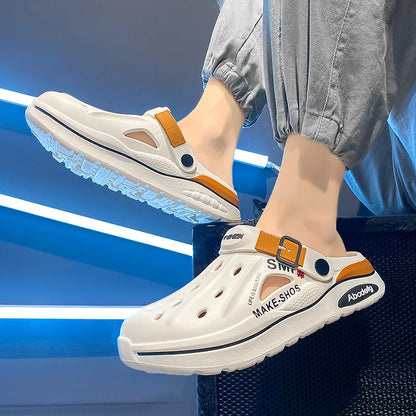 Summer Men Slippers Classics EVA Insole Men Shoes Arch Support Waterproof  Garden Clogs For Men Beach Shoes