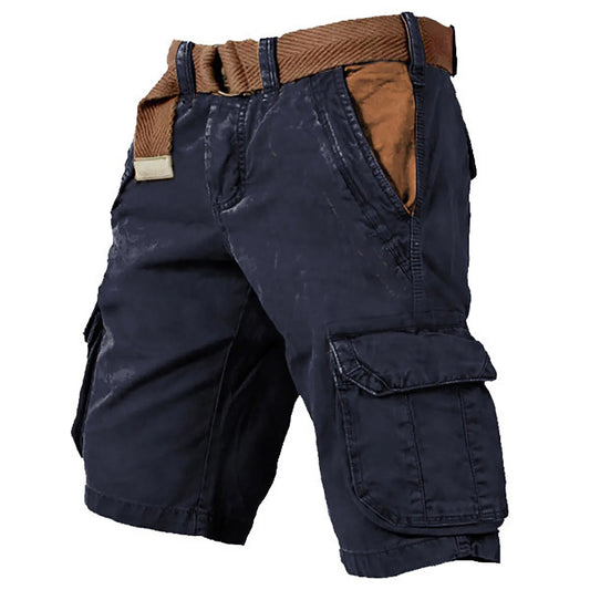Men Loose Fit Cargo Shorts With Pockets Outdoor Cargo Shorts No Belt Tactical Quick Dry Pedal Pusher Pants For Male Ropa Hombre