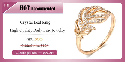 Kinel Simple Geometry Cross Ring for Women Fashion Design 585 Rose Gold With Natural Zircon Korean Party Daily Jewelry Girl