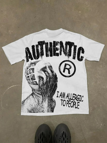 Harajuku Letter Graphic T Shirts Y2k Tops Men Women High Street Oversized T Shirt Pro Choice Streetwear Vintage Tee Clothing