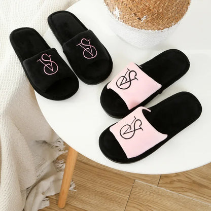 New Women's Cotton Slippers Warm Cotton Slippers Men Women Sandals  Zapatos De Mujer Shoes Slides