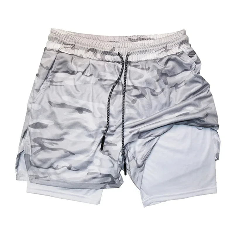 Men's Multi Pocket Shorts Fitness Shorts Casual Beach Sports Lined Skinny Shorts Everyday Style Mesh Camouflage Running Shorts