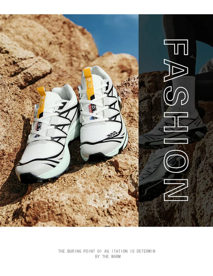 Men's hiking shoes, wear-resistant and anti slip outdoor sports shoes, fashionable and lightweight casual walking shoes