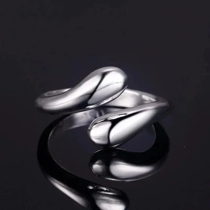 4pcs/set Light Luxury Earrings Ring Bracelet Necklace Set Vintage Personality Women Water Drop Four-piece Fashion Jewelry Set