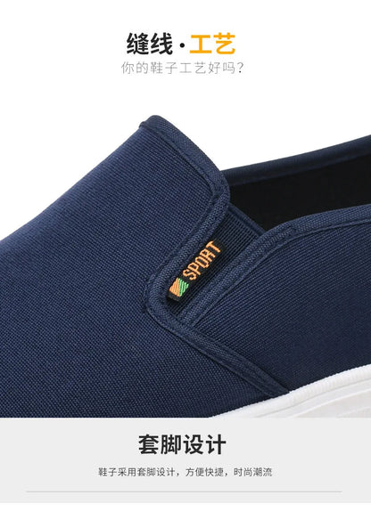 Autumn Low cut canvas shoes Comfort Male Flats Casual anti slip Vulcanized Sneaker New Fashion Light Loafers Zapatos Hombre