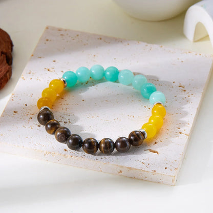 Bring Good Luck and Attract Wealth Natural Stone Bracelet Energy Meditation Bracelet Friendship Jewelry Gift Stretch Bracelet