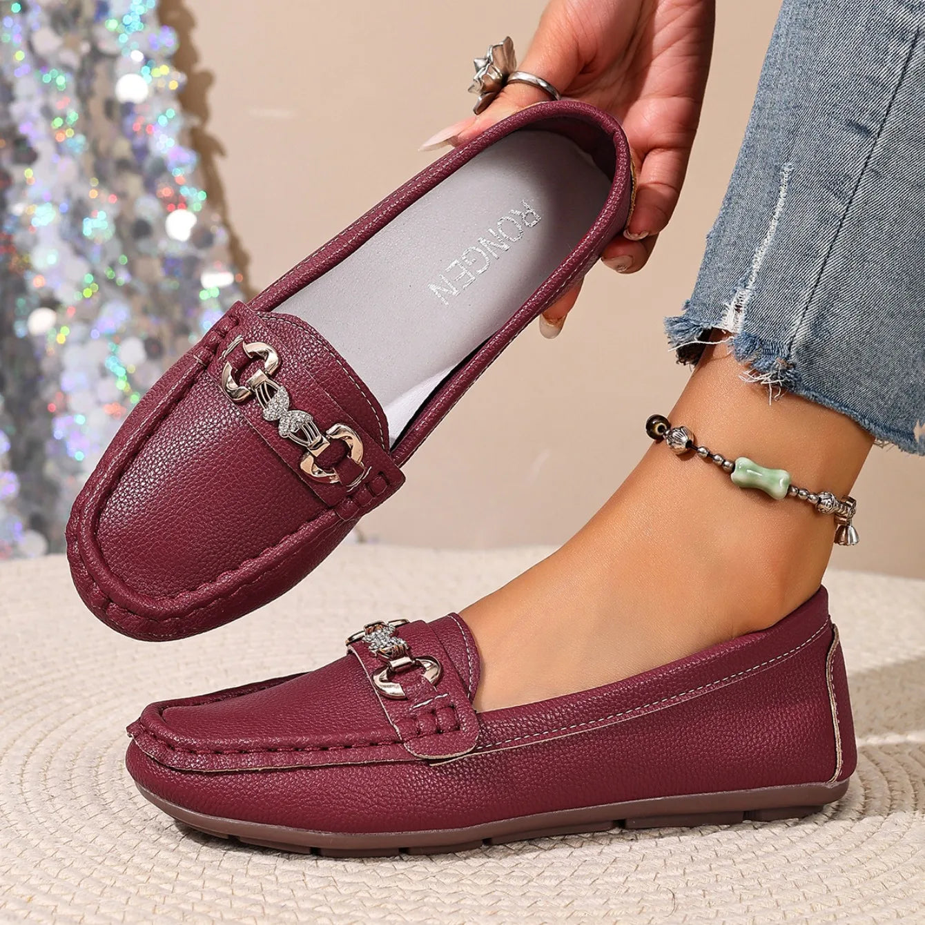 2026 New Women Flats Spring Autumn Casual Slip on Mary Jane Shoes Fashion Sneakers Women Round Toe Solid Soft Sole Flat Loafers