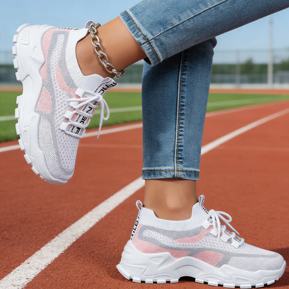 Woman'Shoes Chunky Sneakers Women's Casual Shoes Air Mesh Breathable Sports Shoes For Women's Soft Sole Running Shoes