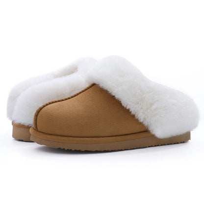 Litfun Fuzzy Platform Slippers For Women Winter Warm House Shoes With Memory Foam Outdoor Anti-Slip Fashion Fur Fluffy Slippers