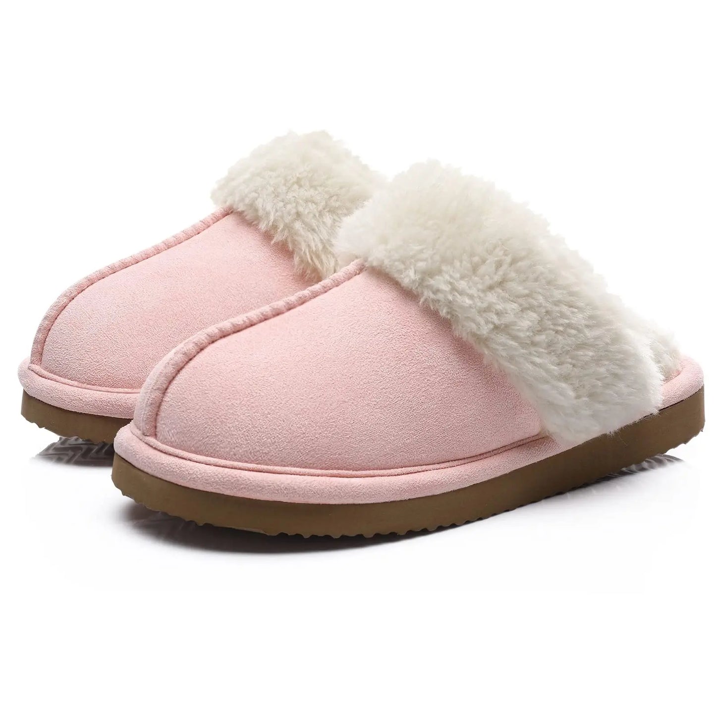 Litfun Fuzzy Platform Slippers For Women Winter Warm House Shoes With Memory Foam Outdoor Anti-Slip Fashion Fur Fluffy Slippers