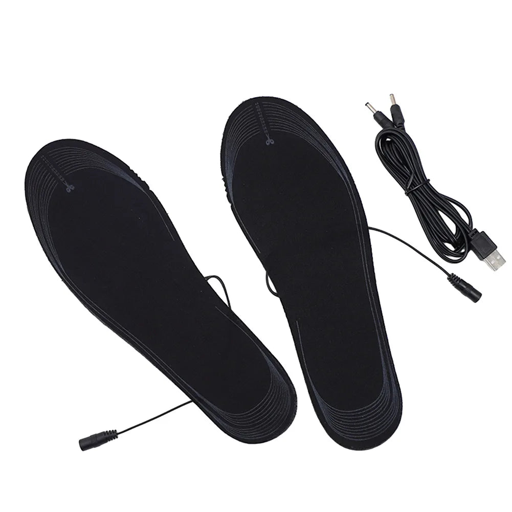 Winter Unisex Electric Foot Warmer Adjustable Temperature Rechargeable Heated Insoles Multifunctional for Fishing Hiking Camping