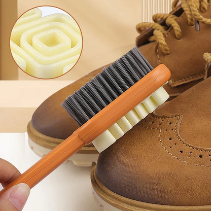 Long Handle 2 Sided Boot Cleaner Rubber Eraser Set Shoes Stain Dust Suede Cleaning Brush Shoes Brush Suede Clean Up Shoe Care