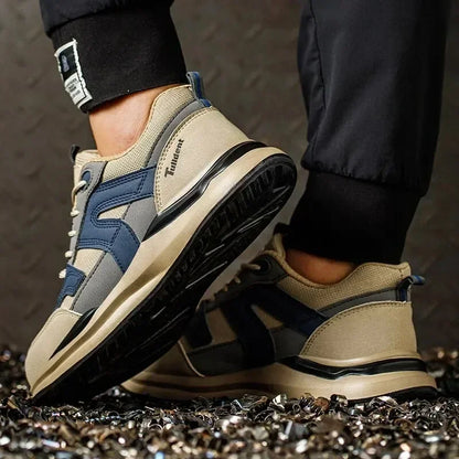 Work Sneakers Steel Toe Shoes Men Safety Shoes Puncture-Proof Work Shoes Boots Indestructible Footwear Security Lightweight