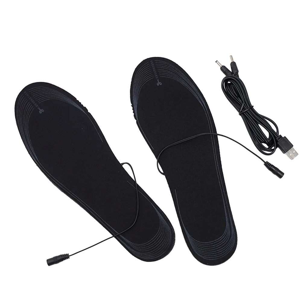 Winter Unisex Electric Foot Warmer Adjustable Temperature Rechargeable Heated Insoles Multifunctional for Fishing Hiking Camping