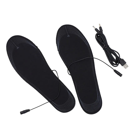 Winter Unisex Electric Foot Warmer Adjustable Temperature Rechargeable Heated Insoles Multifunctional for Fishing Hiking Camping