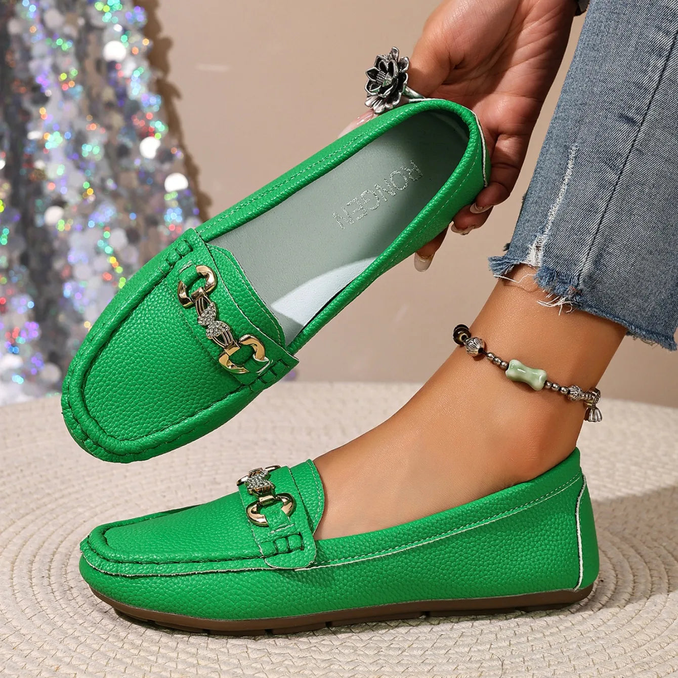 2026 New Women Flats Spring Autumn Casual Slip on Mary Jane Shoes Fashion Sneakers Women Round Toe Solid Soft Sole Flat Loafers
