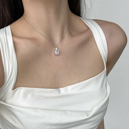 Vinregem Sparkling Crushed Ice Cut Lab Created Sapphire Gems Pendant Necklaces 100% 925 Sterling Silver Fine Jewelry Wholesale