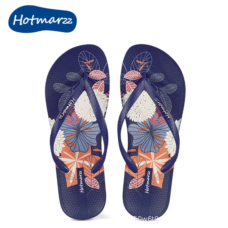 Printing Slippers Women's Flip Flops Herringbone Slipper Clip Foot Beach Slides Soft Sole Platform Flip Flops Non Slip Slippers