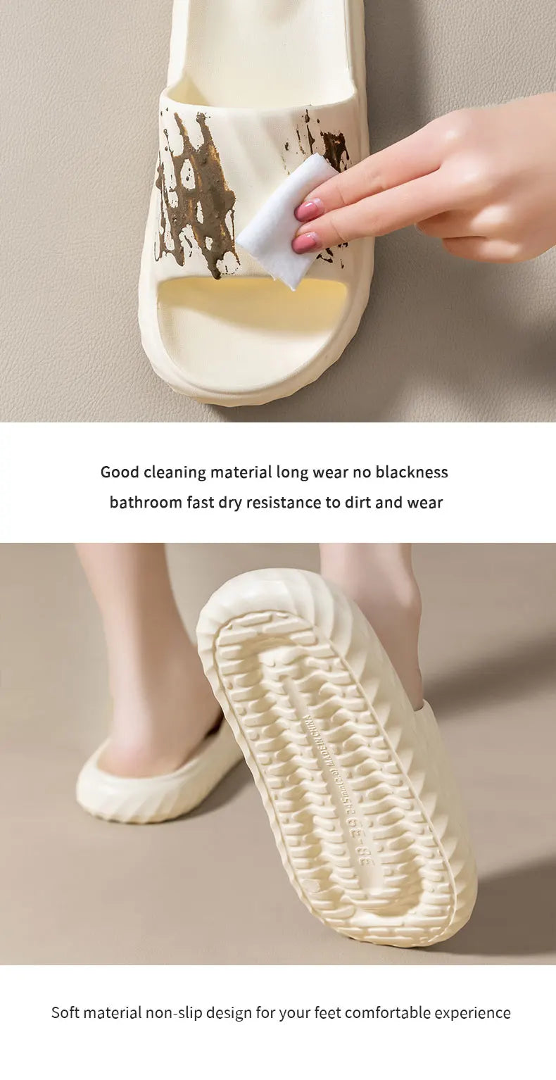 Platform Thick Bathroom Home Men Slippers Cloud Slippers Soft Sole Eva Outdoor Sandals Non-Slip Flip Flop Women Slippers