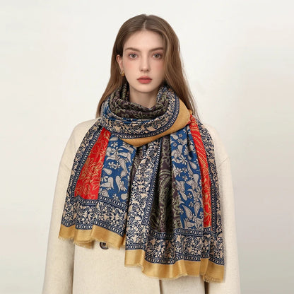 2026 Spring Paisley Pashmina Scarf Shawl Muslim Ramadan Hijabs for Women Autumn Designer Print Female Sunscreen Beach Stoles
