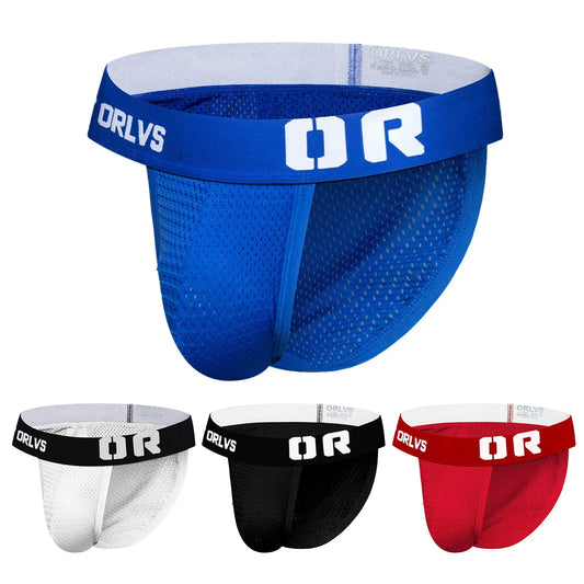 New In Mens Boxer Briefs Underwear Sexy Men Underwear Summer Mesh Breathable Wingless Briefs Sexy Gay Underwear Men Thong