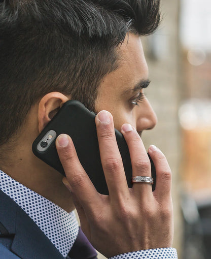 Newshe 925 Silver Certified Moissanite Mens Wedding Band Half Eternity Princess Cut Lab Created Diamond Ring Luxury Jewelry