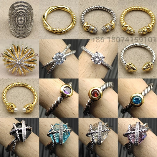 2025 Christmas New DY Colored Crystal Ring Trendsetting DY Ring Perfect Accessory for Everyday Wear