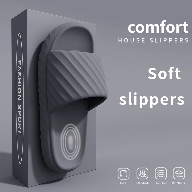 Platform Thick Bathroom Home Men Slippers Cloud Slippers Soft Sole Eva Outdoor Sandals Non-Slip Flip Flop Women Slippers