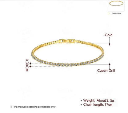 3/4/5MM Moissanite Tennis Bracelet 925 Sterling Silver Plated 18K White Gold Pass Diamond Test with GRA Bracelets for Women Men