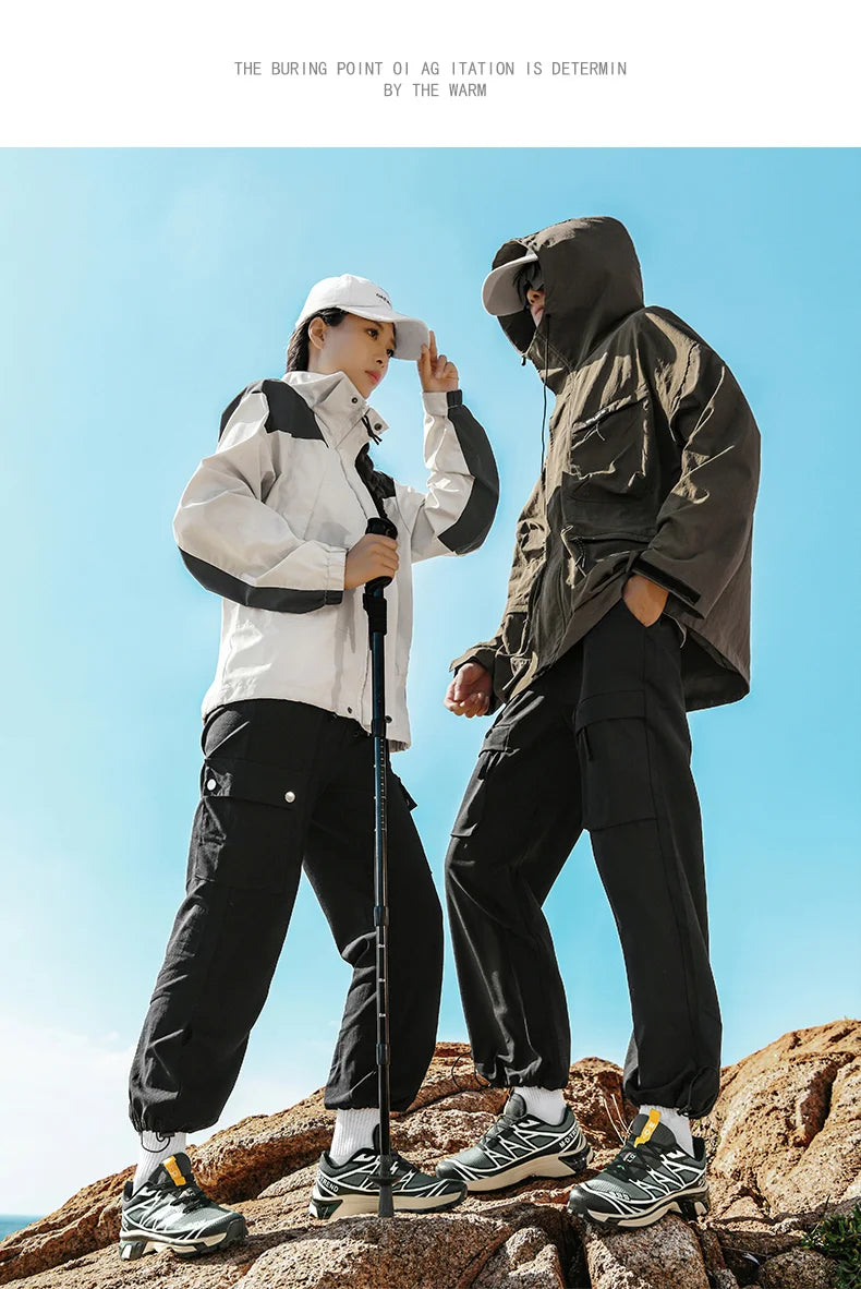 Men's hiking shoes, wear-resistant and anti slip outdoor sports shoes, fashionable and lightweight casual walking shoes