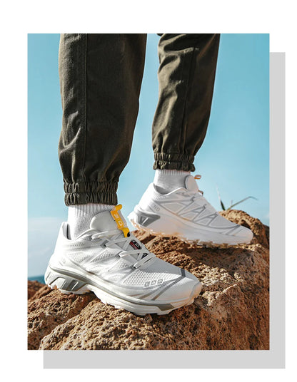 Men's hiking shoes, wear-resistant and anti slip outdoor sports shoes, fashionable and lightweight casual walking shoes