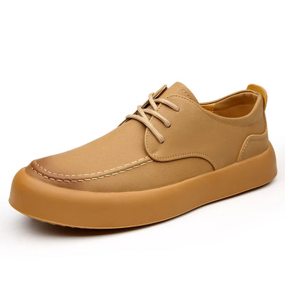 2026 Men Brogue Casual Shoes Men Genuine Leather Shoes Work Boots Business Casual Sneakers Work Personalized Fashionable Shoes