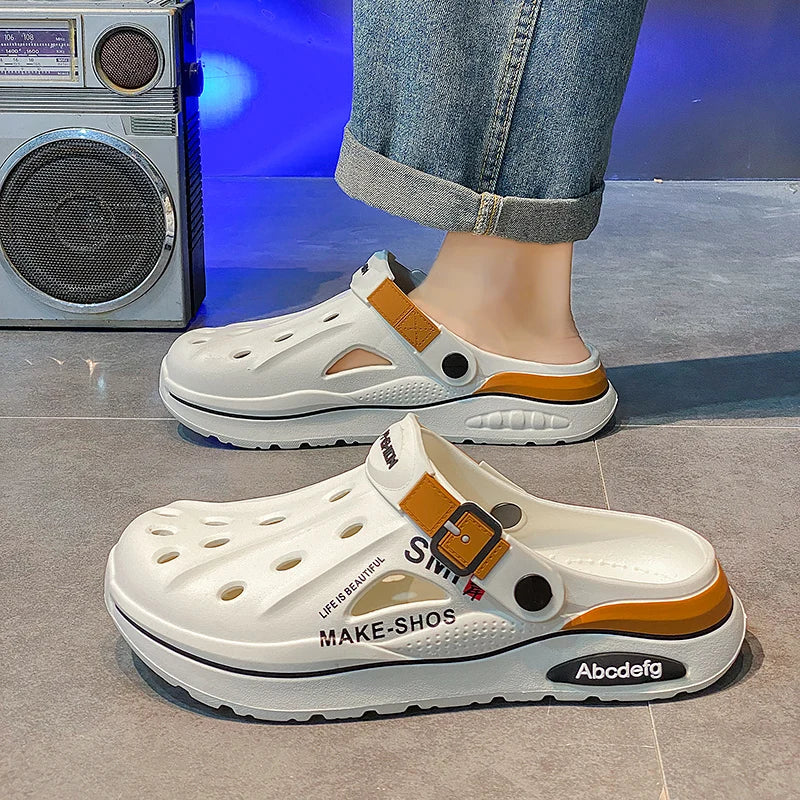 Summer Men Slippers Classics EVA Insole Men Shoes Arch Support Waterproof  Garden Clogs For Men Beach Shoes
