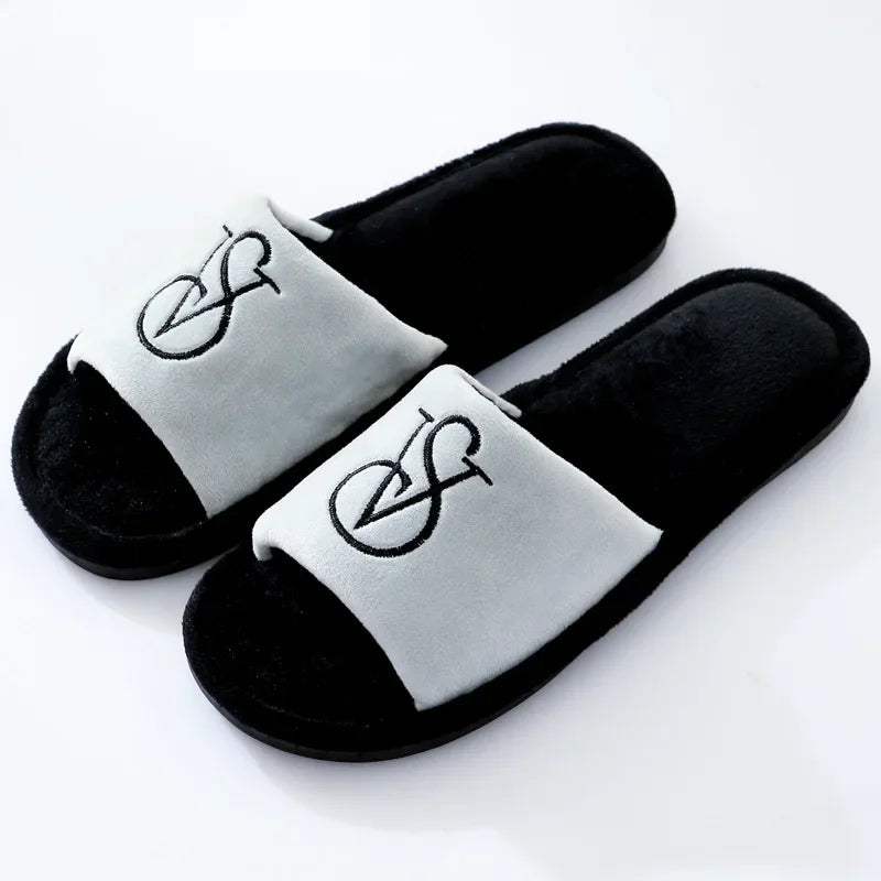 New Women's Cotton Slippers Warm Cotton Slippers Men Women Sandals  Zapatos De Mujer Shoes Slides