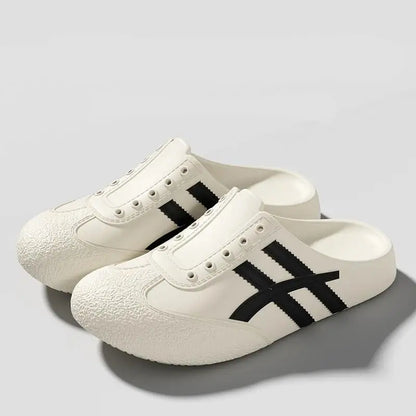 Brand Design Vulcanized Racing Shoes Women Summer 2026 Soft Light Weight Eva Outdoor Mules Slippers Plus Size Casual Clogs Shoes