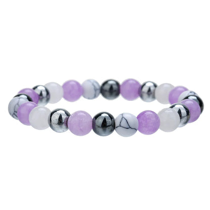 Meetvii Handmade 8mm Onyx Natrual Stone Beaded Bracelets for Women Men Hematite Healing Braslet Cadeau Homme Leisure Jewelry