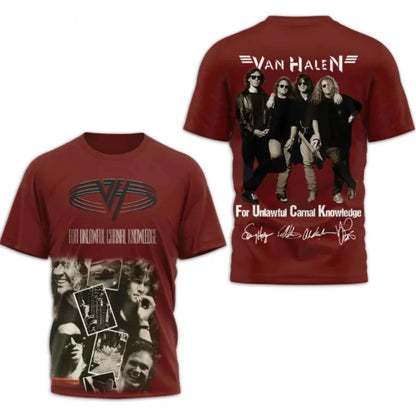 New Classic Rock Van Halen T-shirts Summer 3D Print Unisex Streetwear Men Women Hip Hop Trend Short Sleeve Tee Oversized Y2k Top
