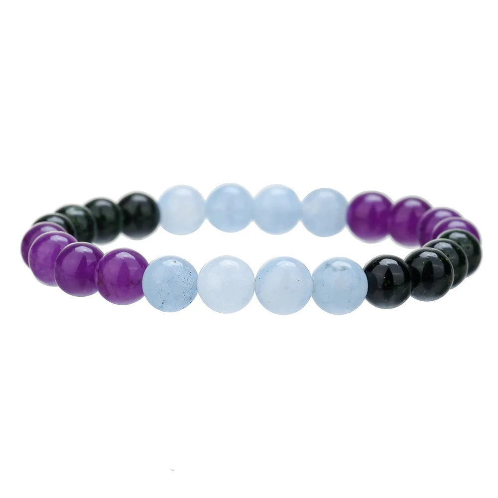 Meetvii Handmade 8mm Onyx Natrual Stone Beaded Bracelets for Women Men Hematite Healing Braslet Cadeau Homme Leisure Jewelry