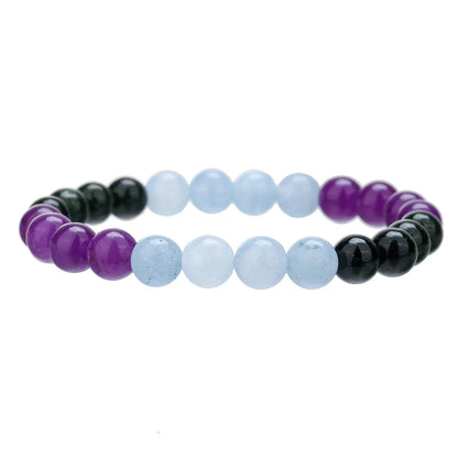 Meetvii Handmade 8mm Onyx Natrual Stone Beaded Bracelets for Women Men Hematite Healing Braslet Cadeau Homme Leisure Jewelry