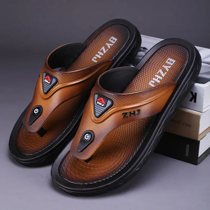 Men's Bathroom Flip Flops Summer Outdoor Anti Slip Men's Casual Beach Slippers