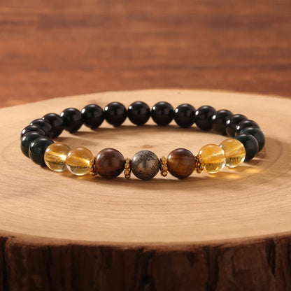 Exquisite summer accesorios hematite Pyrite brother Holiday Christmas spiritual natural stone money bracelet attract money