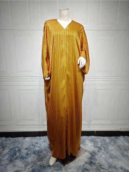 Eid Silky Muslim Set Women Satin Morocco Party Dress 2 Piece Set Abaya Evening Long Robe Musulman Ensembles Vestidos Largos