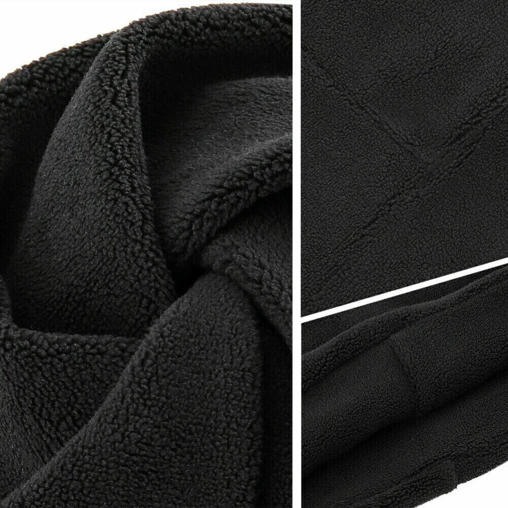 Winter Warmer Ponytail Skull Cap Windproof Thermal Fleece Beanie Hat Running Ski Outdoor Sports Cap with Ear Cover for Men Women