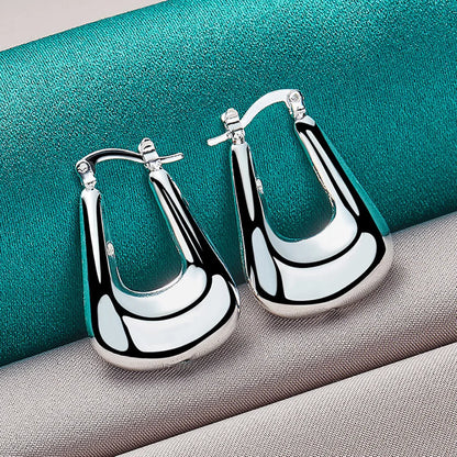 URMYLADY 925 Sterling Silver Battleax Earrings For Women Fashion Wedding Engagement Charm Jewelry