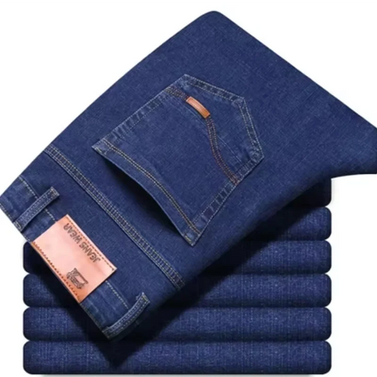 Autumn new men's micro elastic straight leg denim pants with shape and skin friendly business men's pants in multiple sizes